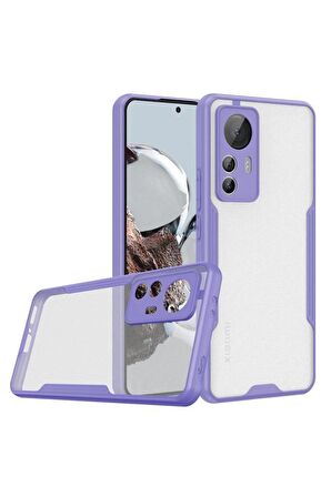 Xiaomi Mi 12T Kılıf Kamera Korumalı Arkası Şeffaf Silikon