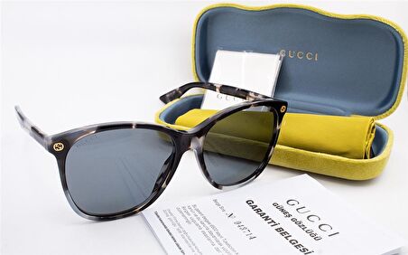 GUCCI  0024S 009 58  Unisex FÜME Köşeli Çerçeve Güneş Gözlüğü