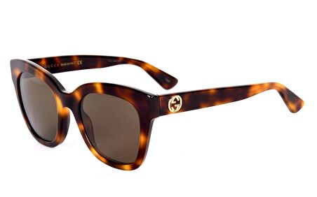 GUCCI  0029S 002 50  Unisex KAHVE Köşeli Çerçeve Güneş Gözlüğü