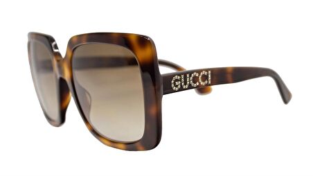 GUCCI  0418S 003 54  Kadın KAHVE Köşeli Çerçeve Güneş Gözlüğü