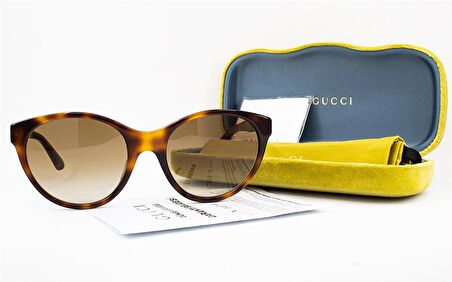 GUCCI  GG0419S 003 54  Unisex KAHVE Çekik Çerçeve Güneş Gözlüğü