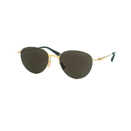 BV 1268S 002 51 Unisex Oval Gold Metal Güneş Gözlüğü