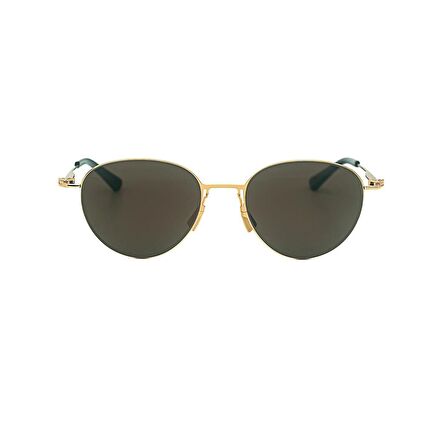 BV 1268S 002 51 Unisex Oval Gold Metal Güneş Gözlüğü