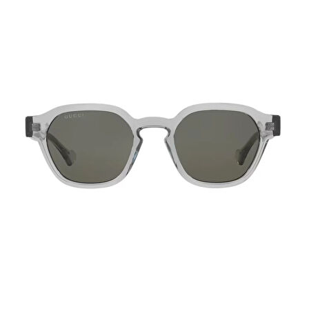 Gucci GG 1730S 004 50 Unisex Oval Şeffaf Kemik Güneş Gözlüğü