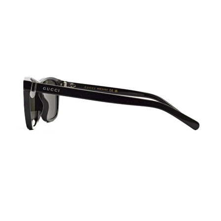 Gucci GG 1671S 005 53 Unisex Oval Siyah Kemik Güneş Gözlüğü