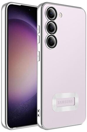 Galaxy S23 Plus Kılıf Köşeleri Renkli Şeffaf Kamera Korumalı Silikon Luxury Kapak
