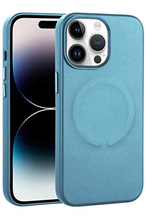 Apple iPhone 14 Pro Max Kılıf PU Deri Magsafe Wireless Şarj Özellikli Derix Kapak