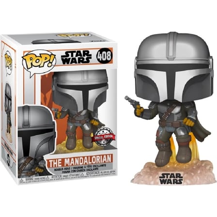 Funko POP Star Wars: :Mandalorian-Mando Flying