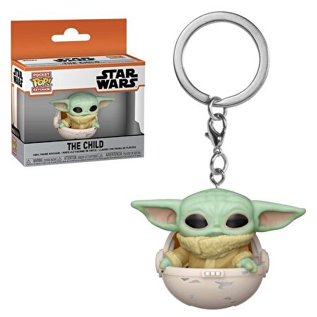 Funko Pop Anahtarlık 52022 Mandalorian Child with Cup