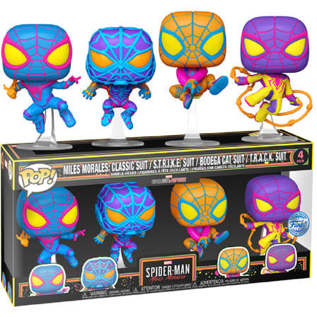 Funko Pop 4-Pack Marvel Spider-Man Miles Morales - Miles Morales Classic Suit / S.T.R.I.K.E.