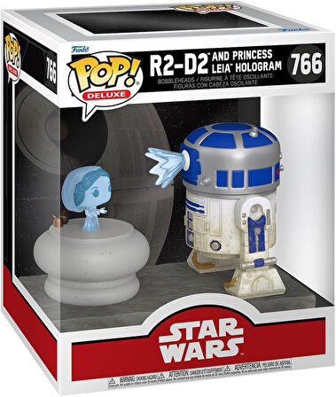 Funko Pop Deluxe Star Wars - R2-D2 Princess Leia Hologram No:766 Bobble-Heads