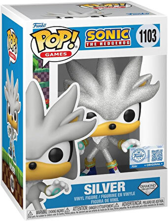 Funko Pop! Games: Sonic - Silver Diamond Glitter Nº1103 | Exclusive