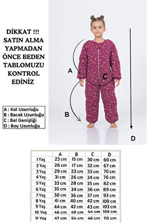 Kız Erkek Çocuk Kalın Elyaf Dolgulu Premium Kalite 2.5 Tog Desenli Uyku Tulumu