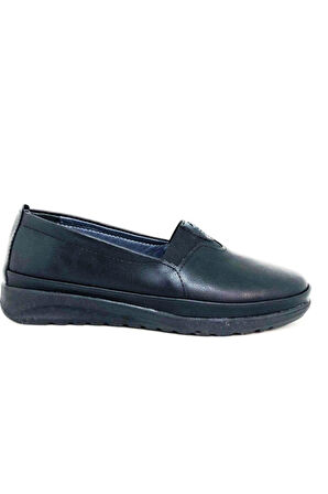 673329 Siyah Ortopedik Kadın Ayakkabı