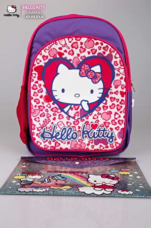 DEKOMUS İLE YENİ SEZON LİSANSLI HELLO KITTY OKUL ÇANTASI *ÇITÇIT DOSYA HEDİYELİ*