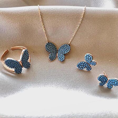 Mavi Kelebek Set