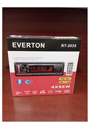 Everton Rt-2035 Çift Usb'li Usb-sd-fm-aux-bluetooth Oto Teyp 4x55