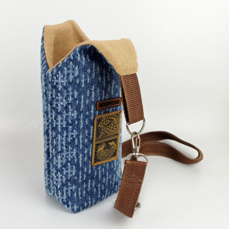 Woodycord 1 Litrelik El Yapımı U Model Etnik Kot Matara Kılıfı
