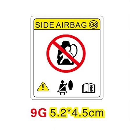 5 Cm Side Airbag Sticker Yapıştırma 4 Adet