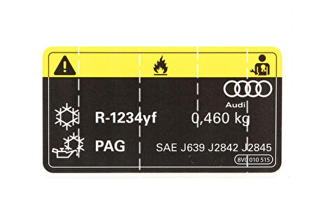 8V0010515 Vw Araba Uyarı Etiketi Sticker Yapıştırma