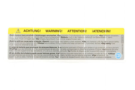 VW 2E0010617 Uyarı Etiketi Sticker Yapıştırma