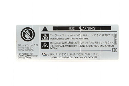 VW 701010002B  Uyarı Etiketi Sticker Yapıştırma