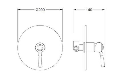 Bocchi Burlington Ankastre Duş Bataryası Krom 1004-0042