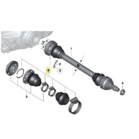 BMW 1 SERİSİ 3 SERİSİ VE E85 Z4 GKN DIŞ AKS KÖRÜK TAMİR SETİ