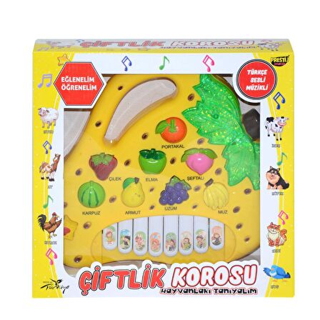 Çiftlik Korosu Pilli Piyanom - Kırmızı