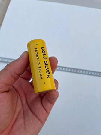 Gs-26650 3.7v 2800mah Li-ion Şarj Edilebilir Pil Gold Silver Lityum Pil
