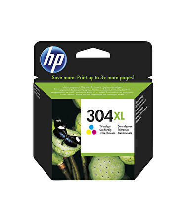 HP N9K07AE (304XL) RENKLİ MÜREKKEP KARTUŞU 300 SAYFA 2630-2632