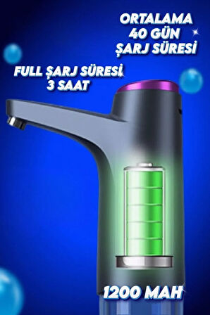 Akıllı Su Pompası Dokunmatik Şarjlı Damacana Pompası