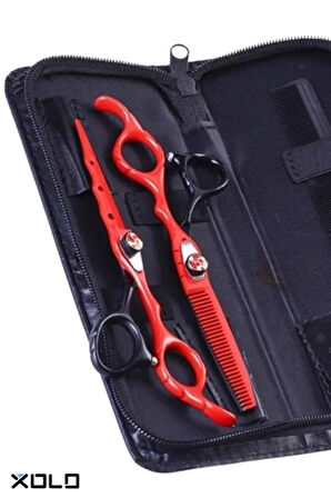 Çelik Saç Kesim Makas Seti Deri Çantalı 6.5 inç XLM808A