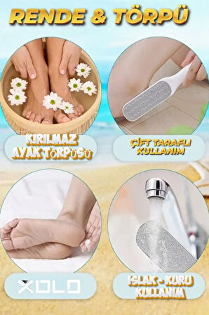 Yeni Nesil Beyaz Çift Taraflı Kırılmaz Ayak Törpüsü XL70