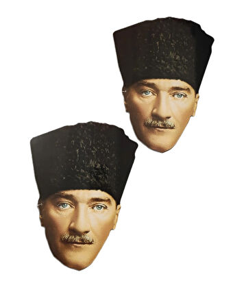 Kalpaklı Atatürk 10'lu Karton Maske