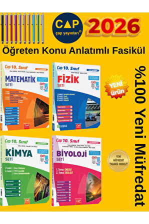 10.Sınıf %100 Yeni Maarif Müfredat Matematik-Fizik-Kimya-Biyoloji Konu Anlatımlı Fasikül Seti+Deneme