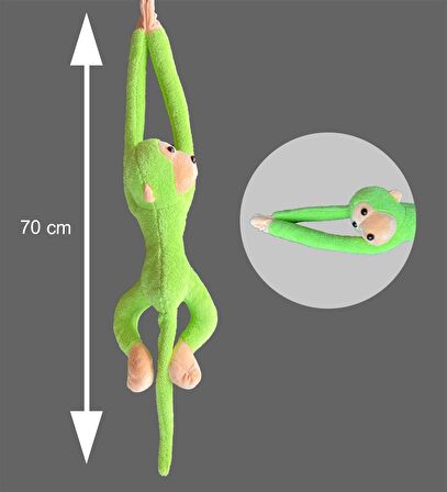 Elleri Yapışan Oyun Ve Uyku Arkadaşı 70 Cm Peluş Maymun Oyuncak - Hediyelik - Aksesuar Ve Süs - Oyun Ve Uyku Arkadaşı