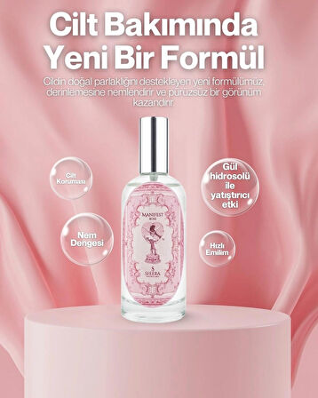 Gül özü içeren yüz nemlendirici tonik face mist