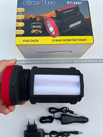 Silver Toss 10w 22led Av-balık-kamp Araç Şarjlı El Feneri St-2887 