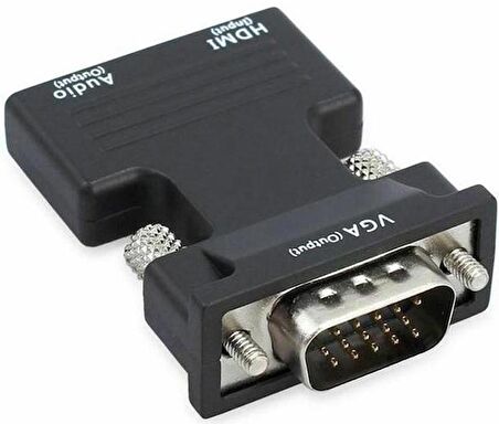 Ses Destekli Hdmi To Vga Monitör Çevirici Dönüştürücü Adaptör