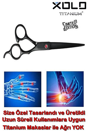 Titanium Black Siyah Saç Kesim Makası Ultra Profesyonel Seri XLQ574B