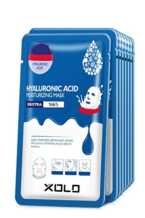10 Adet Hyaluronic Acid Yüz Maskesi Professional Skin Face Mask XL2124