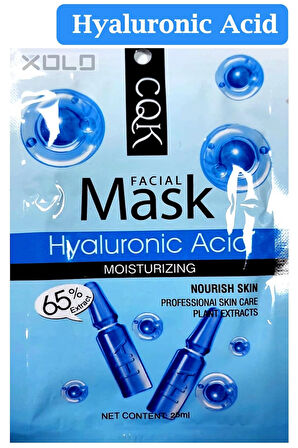 5 Adet Hyaluronic Acid Kağıt Yüz Maskesi Yeni Zengin Formüllü