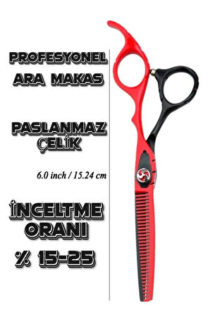 Dış Bükey Saç Kesim Makas Seti Deri Çantalı XLM808 Düz Ara Makas Set Profesyonel Salon Kuaför