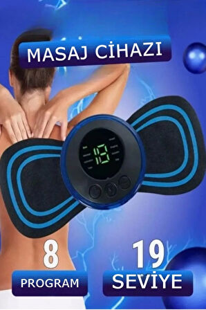 Ovmalı Akımlı Tens Masaj Cihazı 8 Farklı Masaj Seçeneği 19 Yoğunluk Seviyeli