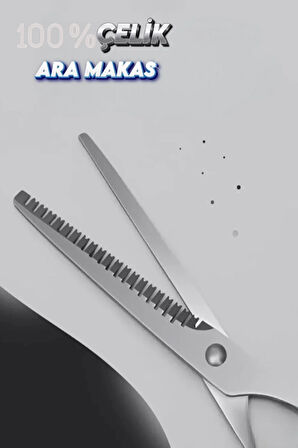 Pembe Ara Makas Efile Makas Saç Makası 6 inç Paslanmaz Çelik