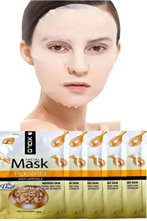 5 Adet Koyun Plasenta Yüz Maskesi Sheep Placenta Face Mask XL1790