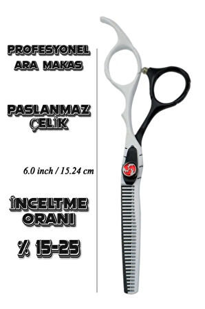 Dış Bükey Saç Kesim Makas Seti Deri Çantalı XLM777 Düz Ara Makas Set Profesyonel Salon Kuaför