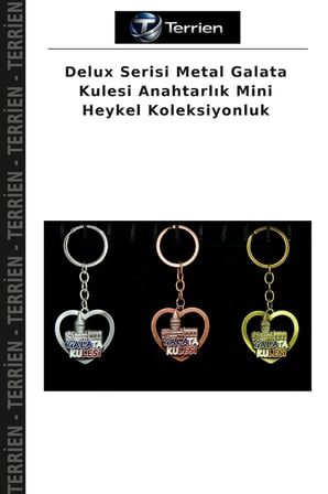 Delux Serisi Metal Galata Kulesi Anahtarlık Mini Heykel Koleksiyonluk