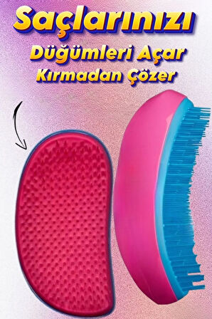 Saç Açıcı Tarak Tarama Fırçası Sihirli Tarak Düğümleri Çözer Kırmadan Açar TZE600